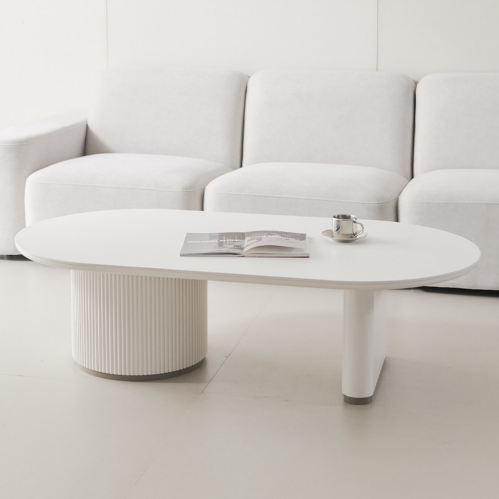 플라워 타원 템바보드 세라믹 높은 소파테이블 쇼파테이블 좌식