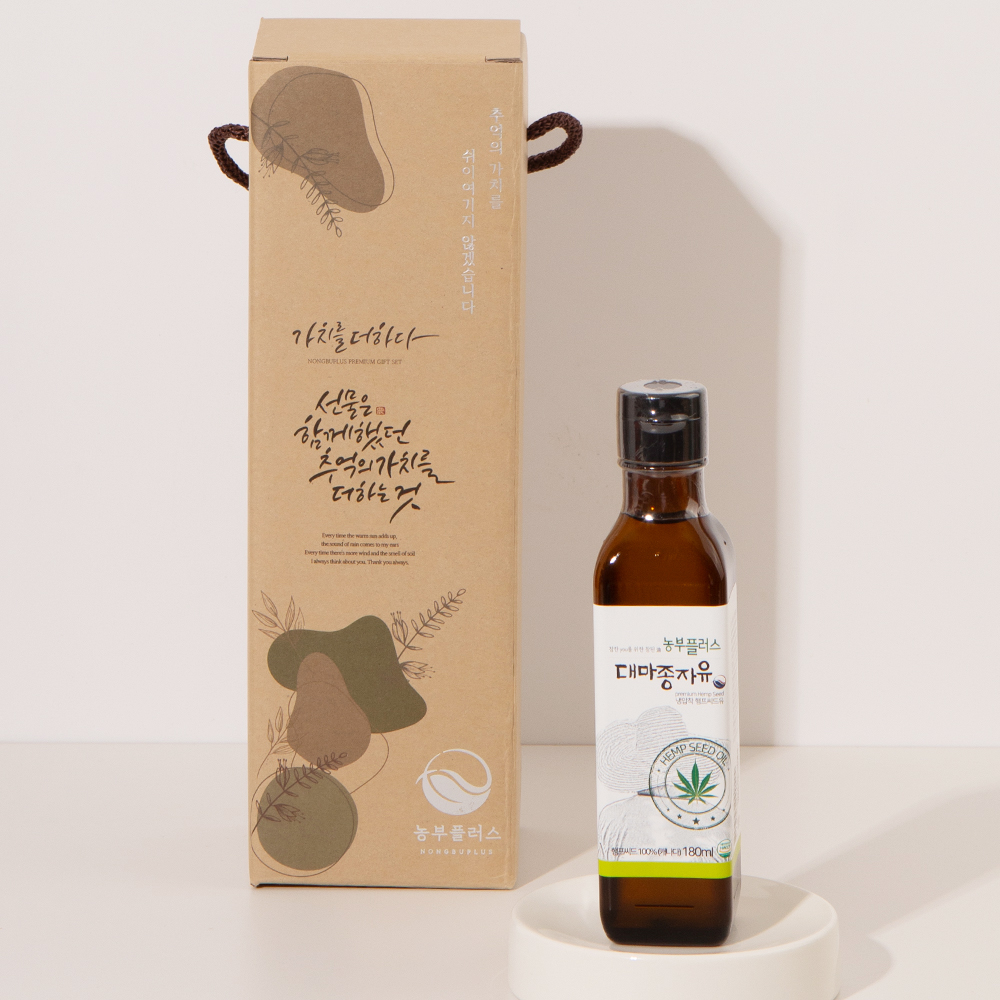 냉압착 대마종자유 180ml 1병 선물세트 농부플러스 - 상세 이미지 2