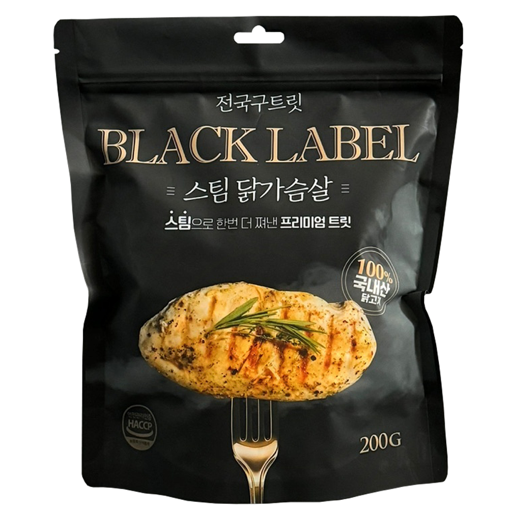 jgg 전국구트릿 강아지 고양이 국내산 동결건조 간식 블랙라벨 스팀 무항생제 닭가슴살, 200g, 1개 - 상세 이미지 2