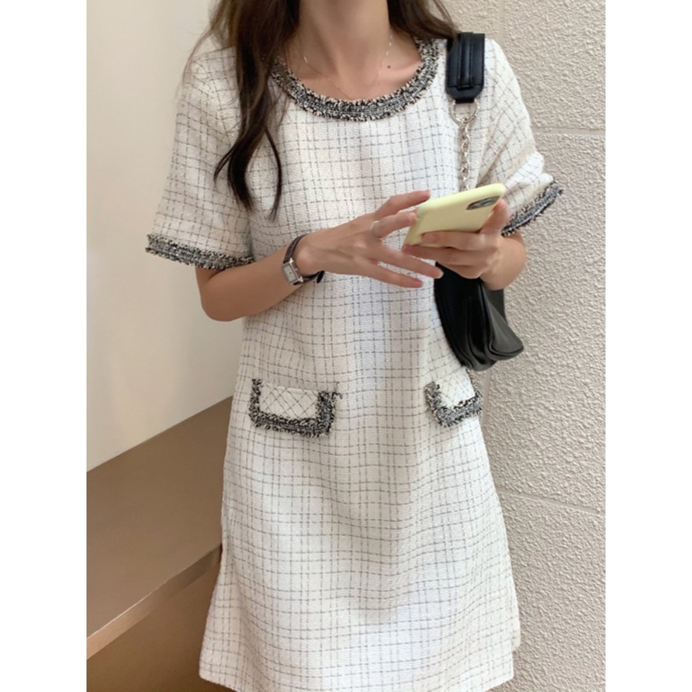 살롱드립 45화 혜리 트위드 원피스 사랑스러운 라운드넥 의상 옷 패션 - 상세 이미지 4