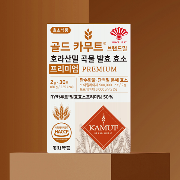 동화약품 골드 카무트 호라산밀 곡물 발효 효소 프리미엄 30포, 4개 - 상세 이미지 2