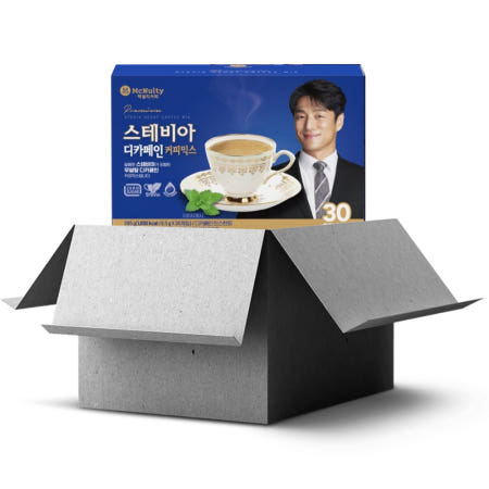 맥널티 스테비아 무설탕 콜레스테롤제로 디카페인 커피믹스 30T 12곽(1박스)