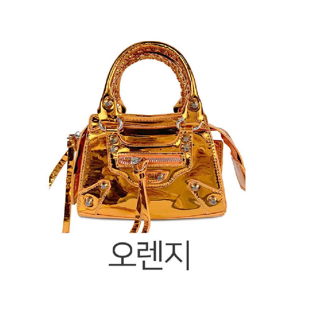 귀여운 미니 핸드백 에나멜 광택 작은 소형 깜찍한 토트 크로스백 손잡이달린 가방 - 상세 이미지 3