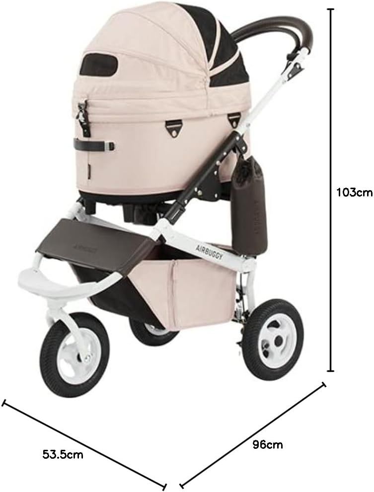 에어버기 돔3 블러썸 레귤러 대형견 중형견 강아지 고양이 접이식 브레이크 모델 개모차