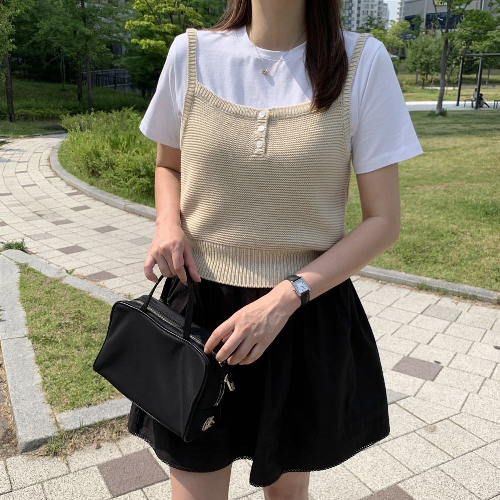 하이웨스트 코튼 바스락치마 A라인 핀턱 레이스치마 밴딩 플레어스커트 화이트 여름 미니스커트 이미지 6
