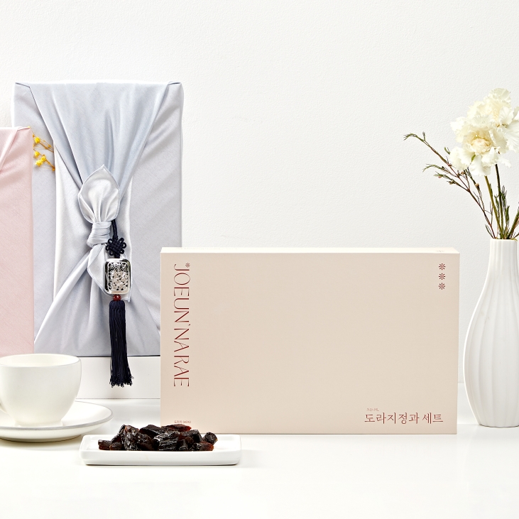 조은나래 도라지정과 상견례 설 추석 명절 선물 고급 답례품 한과세트 1000 보자기포장포함 추석선물