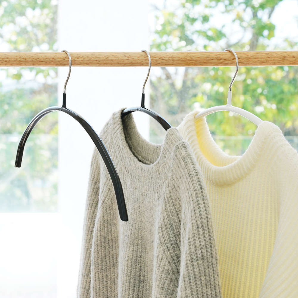 에이비박스 어깨뿔방지 논슬립 상의 라운드 옷걸이 블랙, 25개