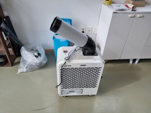 야외 카센타이동식에어컨 공장 생산라인에어컨 현장용 인도어골프장 코끼리이동형에어컨 미니1구 이미지 6