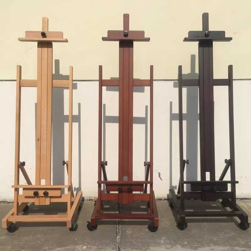 나무이젤 액자받침대 전시회 그림 화판 원목 이젤 - 상품 이미지