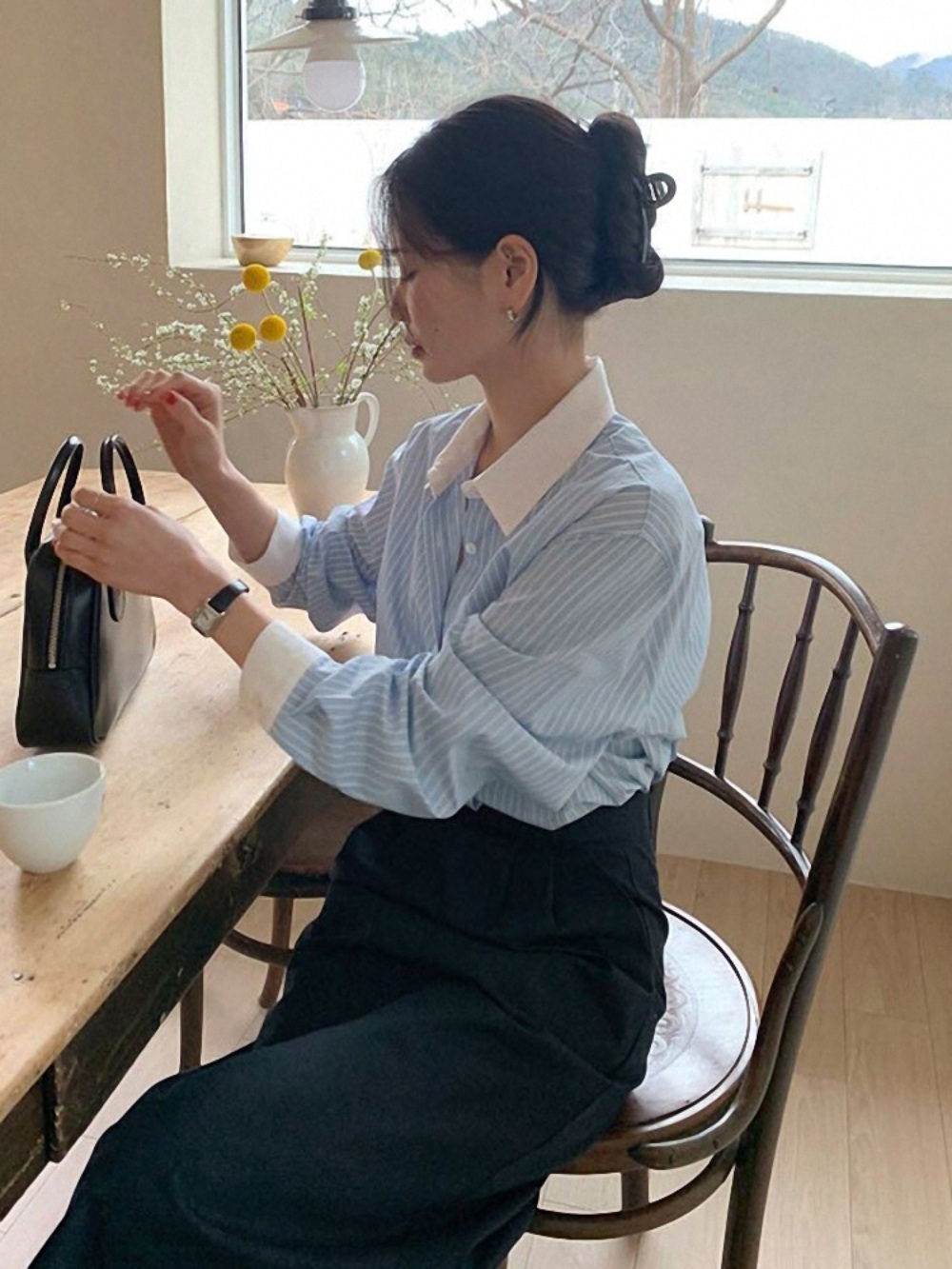 조선의 사랑꾼 28회 박지은 긴팔 셔츠 하객룩 정장 의상 옷 패션 - 상세 이미지 5