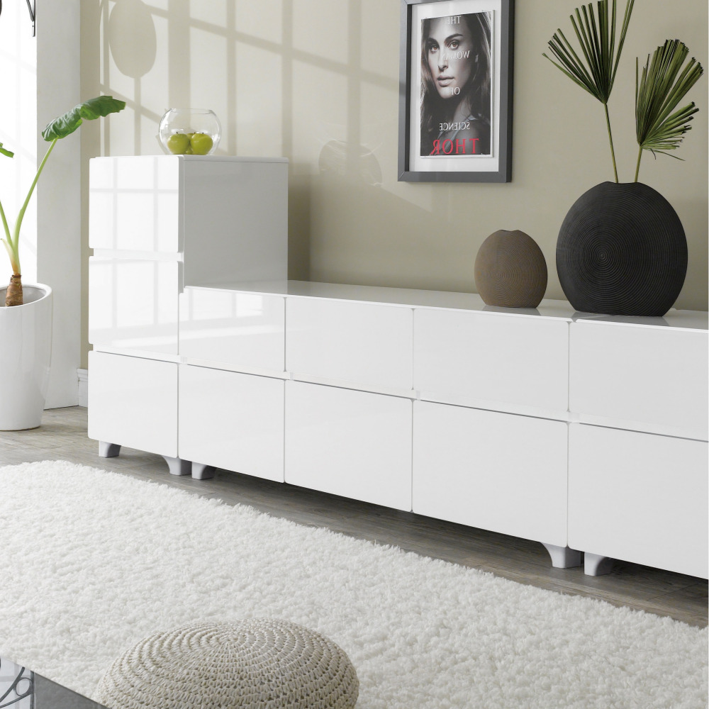 2단 하이그로시 1500tv장 높은 tv다이서랍장 티브다이 모던티비다이