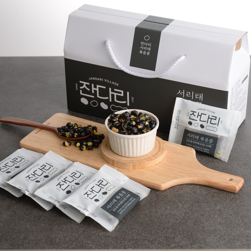 잔다리마을 서리태 볶음콩 12g33봉 선물용 온가족 건강간식 고소하고 담백한 영양간식 - 메인 이미지