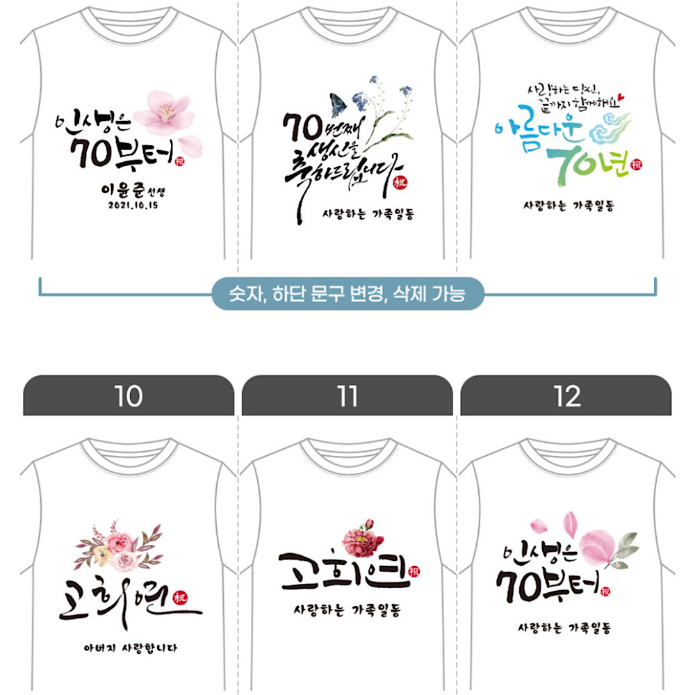 칠순잔치 가족 티셔츠 주문 제작 팔순잔치 - 상세 이미지 3