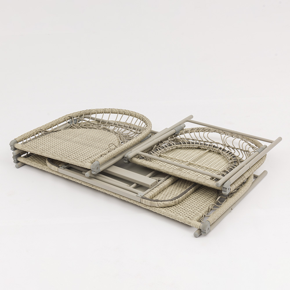 트레이시 야외용 접이식 테이블 4인 의자세트 폴딩의자 카페 베이지