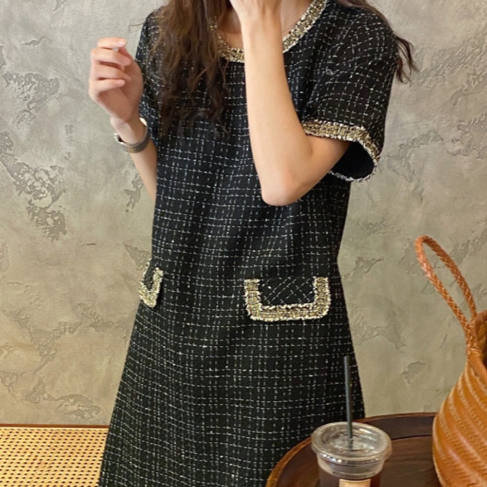 살롱드립 45화 혜리 트위드 원피스 사랑스러운 라운드넥 의상 옷 패션 - 상품 이미지