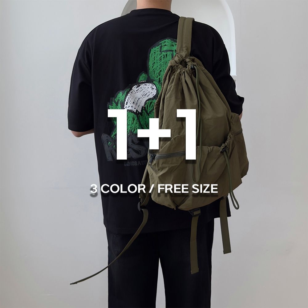 1+1 짐웨어오버핏 쿨링티 남자프린팅반팔티 - 상세 이미지 3
