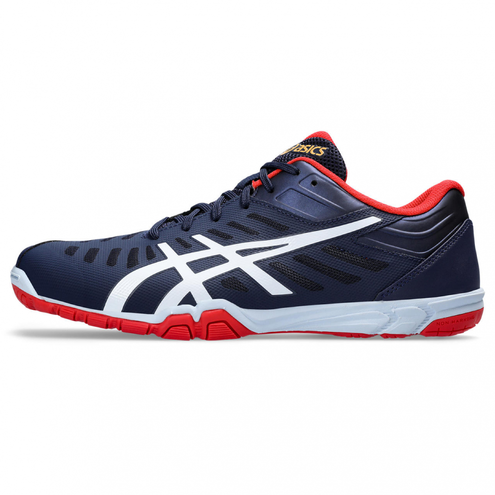 아식스 Asics 어택 엑스카운터2 탁구화 2E 1073A002 네이비x레드 - 상품 이미지