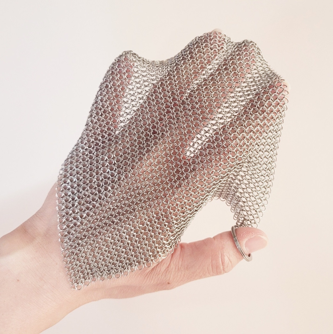 네이처픽 반영구 STS316스테인리스 링수세미 철 불판무쇠팬 탄냄비 텀블러세척10x10cm