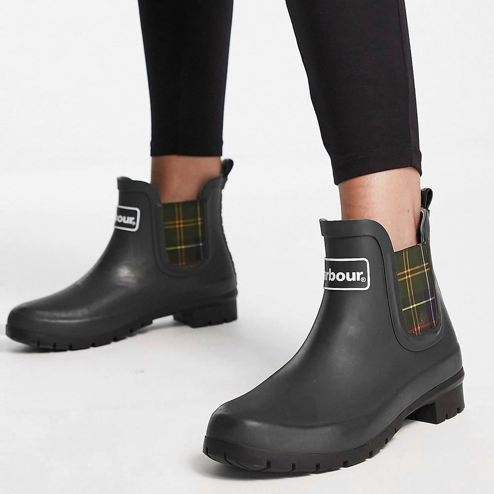 바버 여성 킹햄 웰링턴 레인부츠 첼시 부츠 장화