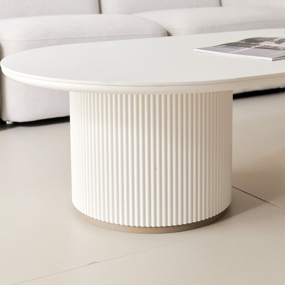 플라워 타원 템바보드 세라믹 높은 소파테이블 쇼파테이블 좌식