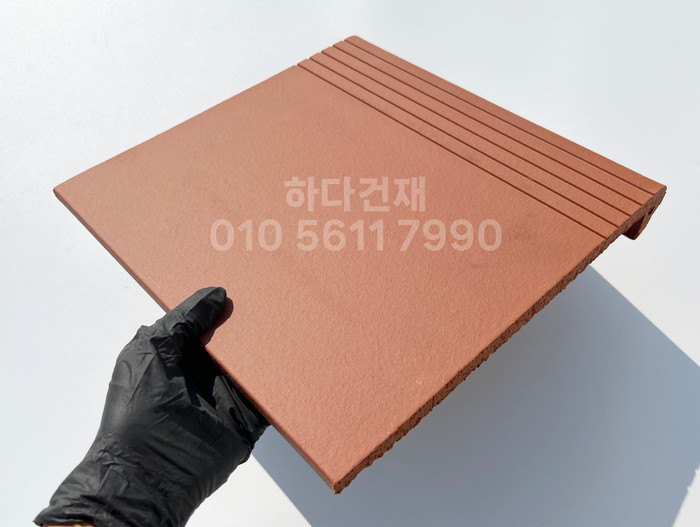 테라코타타일 계단석 레드 / 하다건재 점토타일
