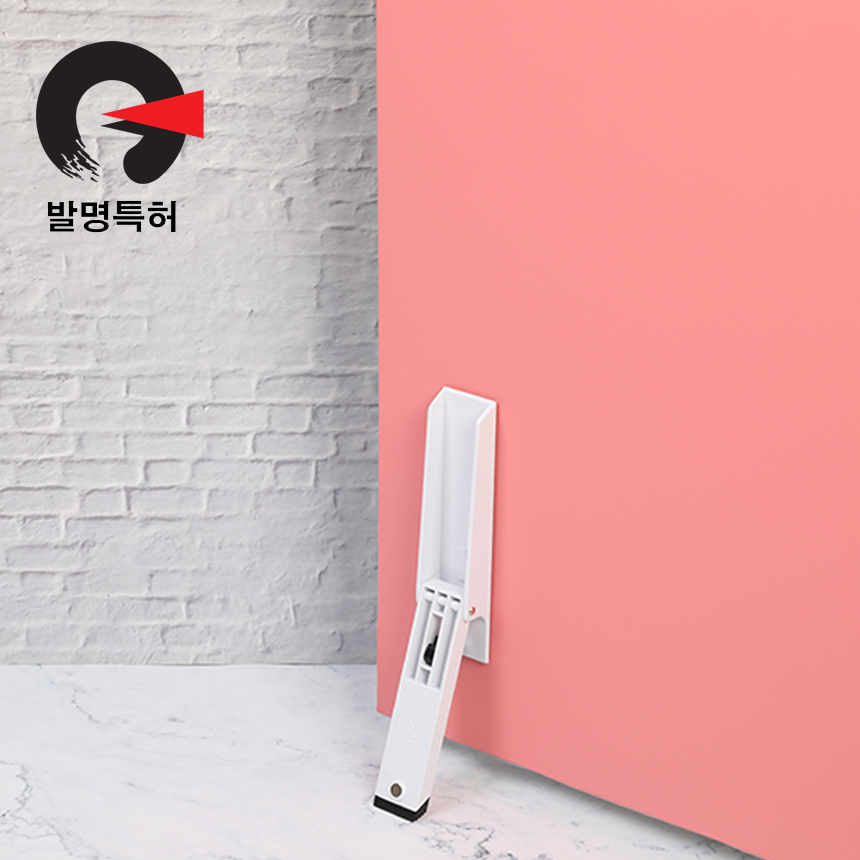 무타공 도어스토퍼 현관문 말발굽 방화문 고정 자석 말굽 이지킥 블랙