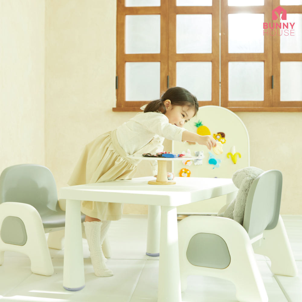 바니하우스 베키 높이조절 유아 아기 책상 교육 놀이 테이블 : BUNNY HOUSE