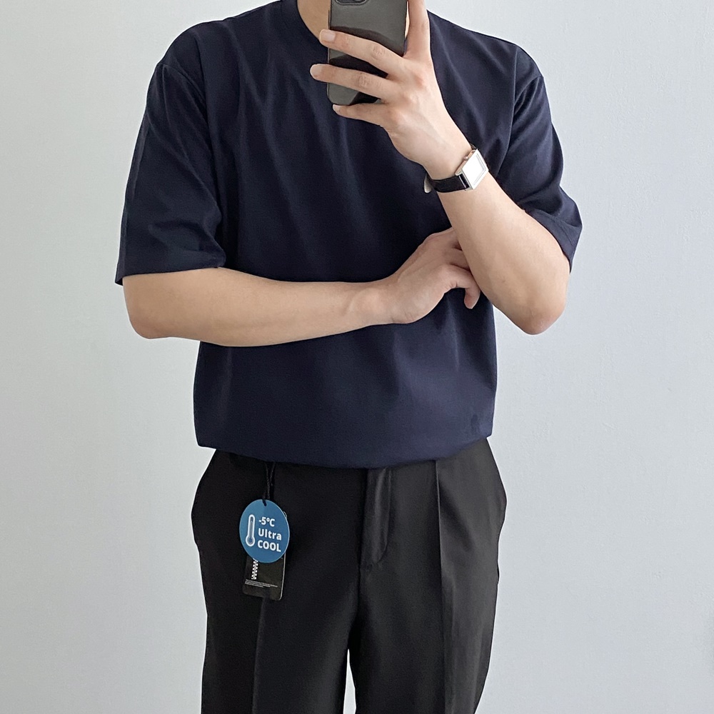 1+1 남자흰티 흰색반팔티 무지티 이미지 7