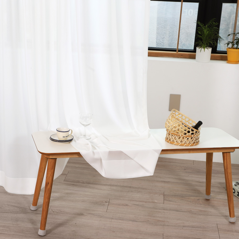 [맞춤] AMZ 화이트 쉬폰커튼(국내산 이음새 없는 광폭) 나비주름 호텔식커튼