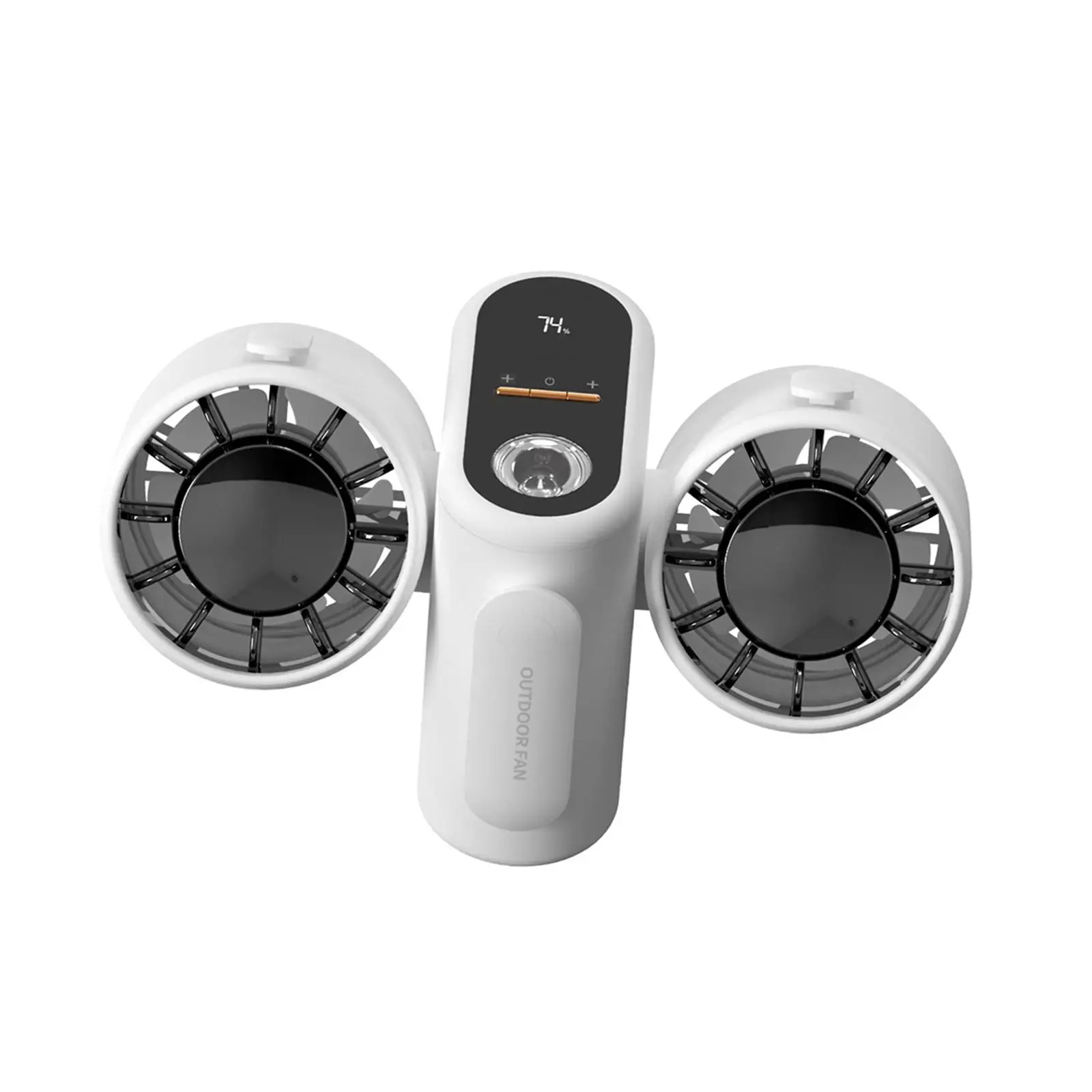 Mave 더블 헤드 USB 충전식 선풍기 허리 선풍기 야외 캠핑 여행용 - 상품 이미지