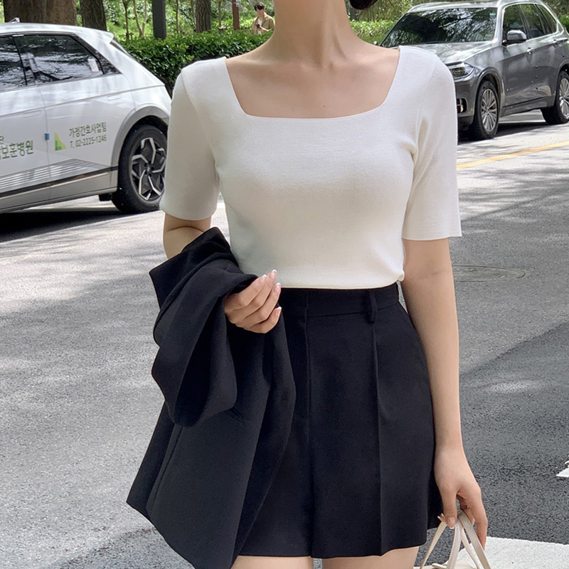 베르네 슬림 반팔 2way 티셔츠 ts4106 이미지 3