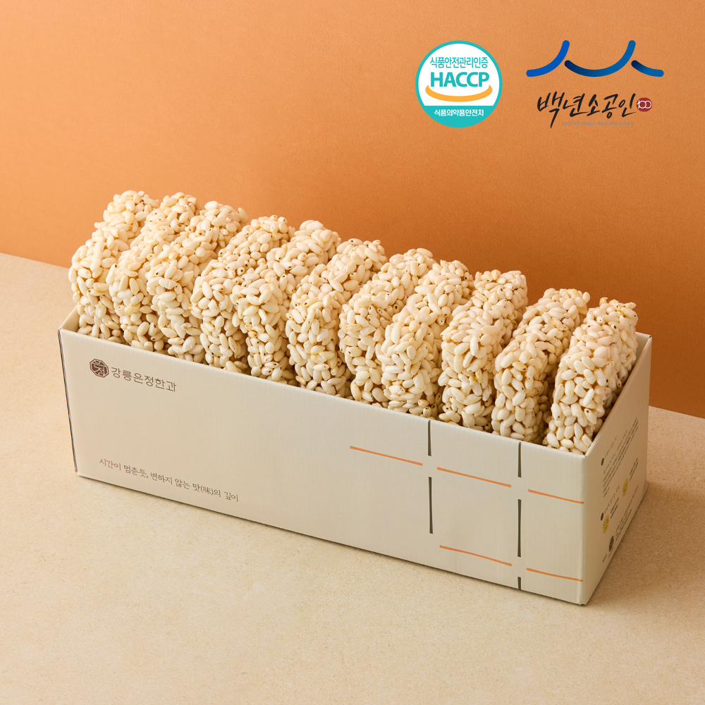 강릉한과 찹쌀/통밥한과 600g 과줄 과즐 수제 유과 전통 답례품 - 상세 이미지 2