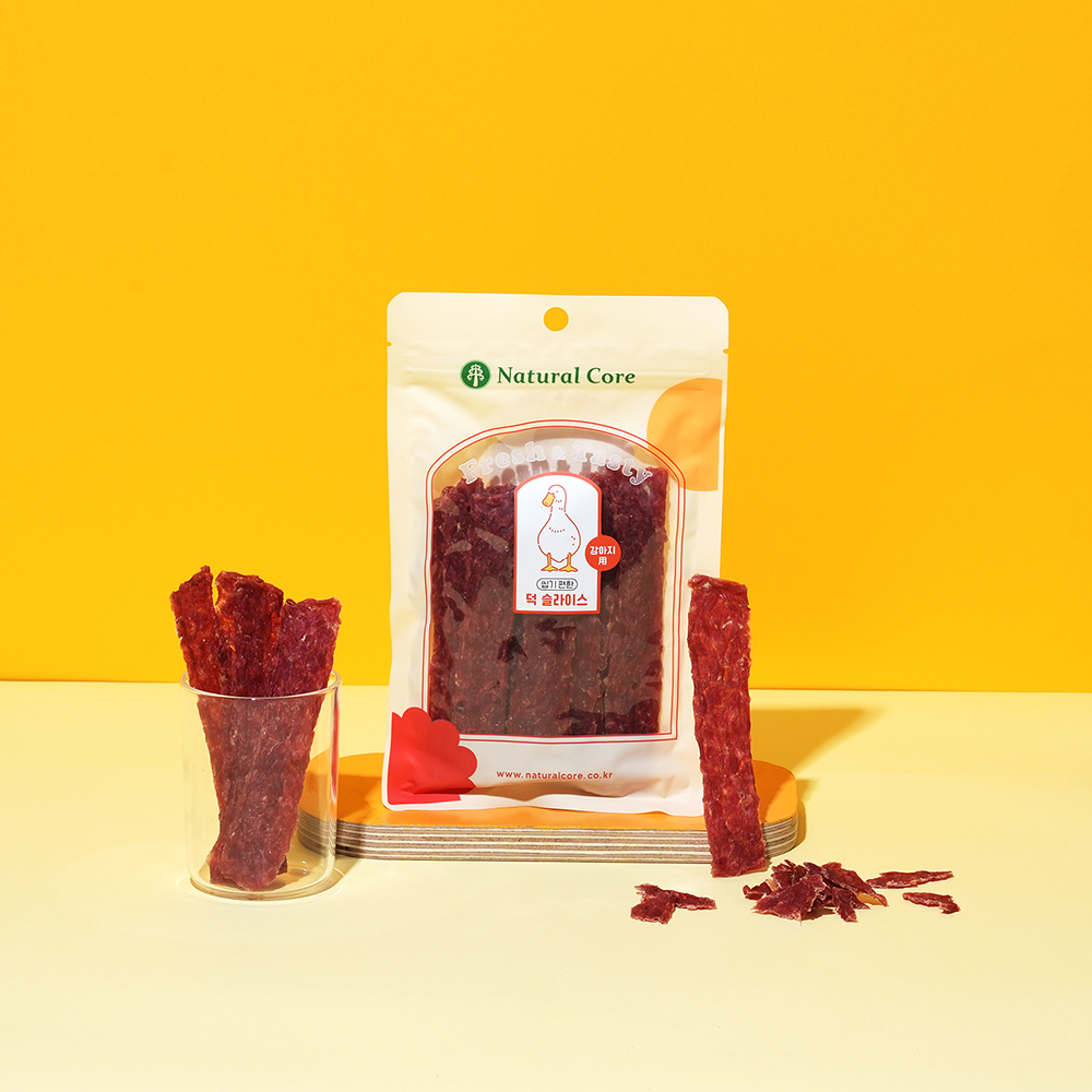 네츄럴코어 씹기편한 덕 슬라이스 육포, 55g, 1개 - 상품 이미지