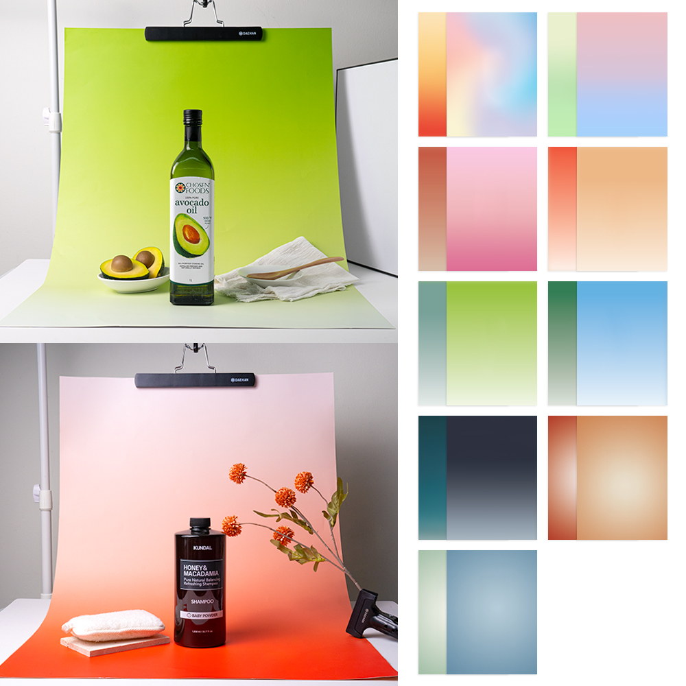 사진 촬영 배경지 제품 소품 음식 스튜디오 촬영용 배경 양면 그라데이션