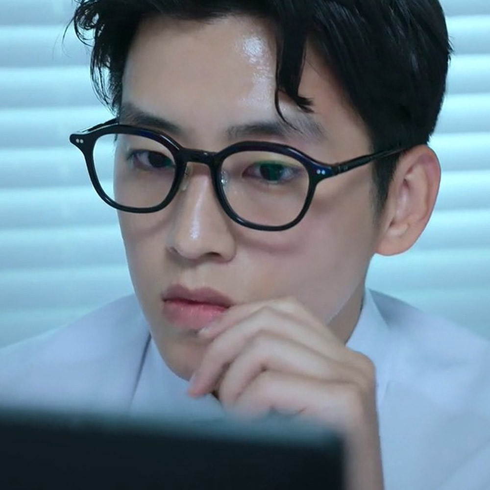 로렌스폴 쿠버01 C01 블랙 코받침 있는 가벼운 뿔테 안경