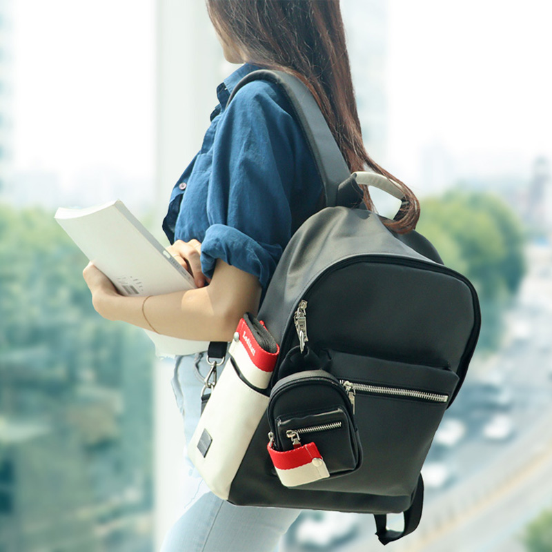 로디나트 파우치 백팩, 가벼운 데일리 20대 방수 백팩, 15인치 노트북