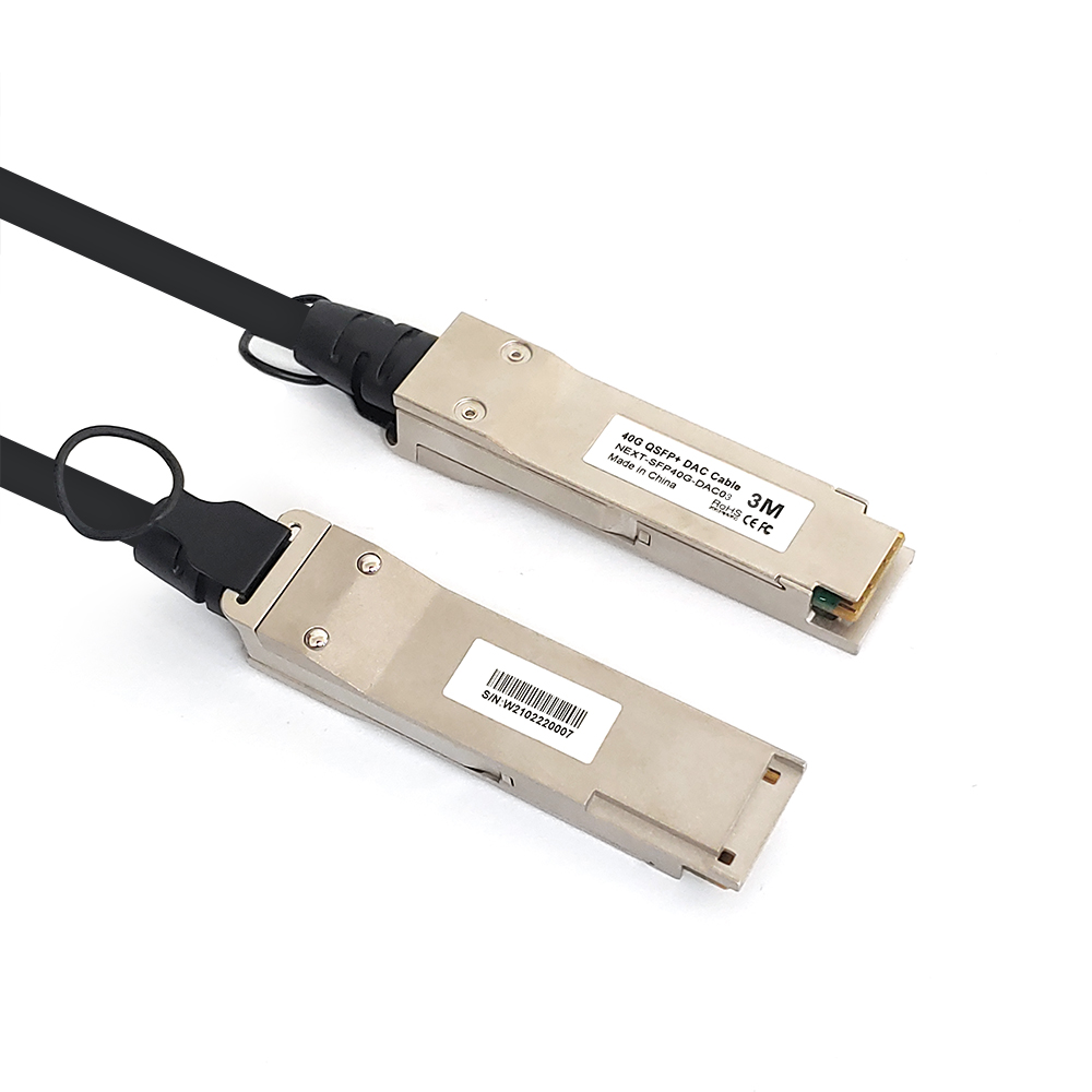 넥스트유 40G QSFP+DAC 지빅 일체형 3M 케이블 SFP40G-DAC03 - 상품 이미지