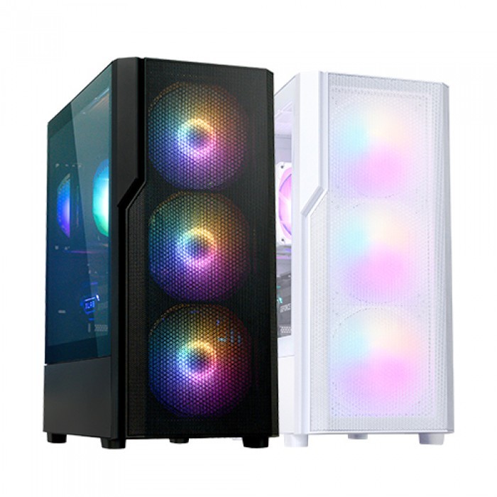마이크로닉스 COOLMAX 스테디 컴퓨터 PC케이스 (화이트) : 수빈인포텍