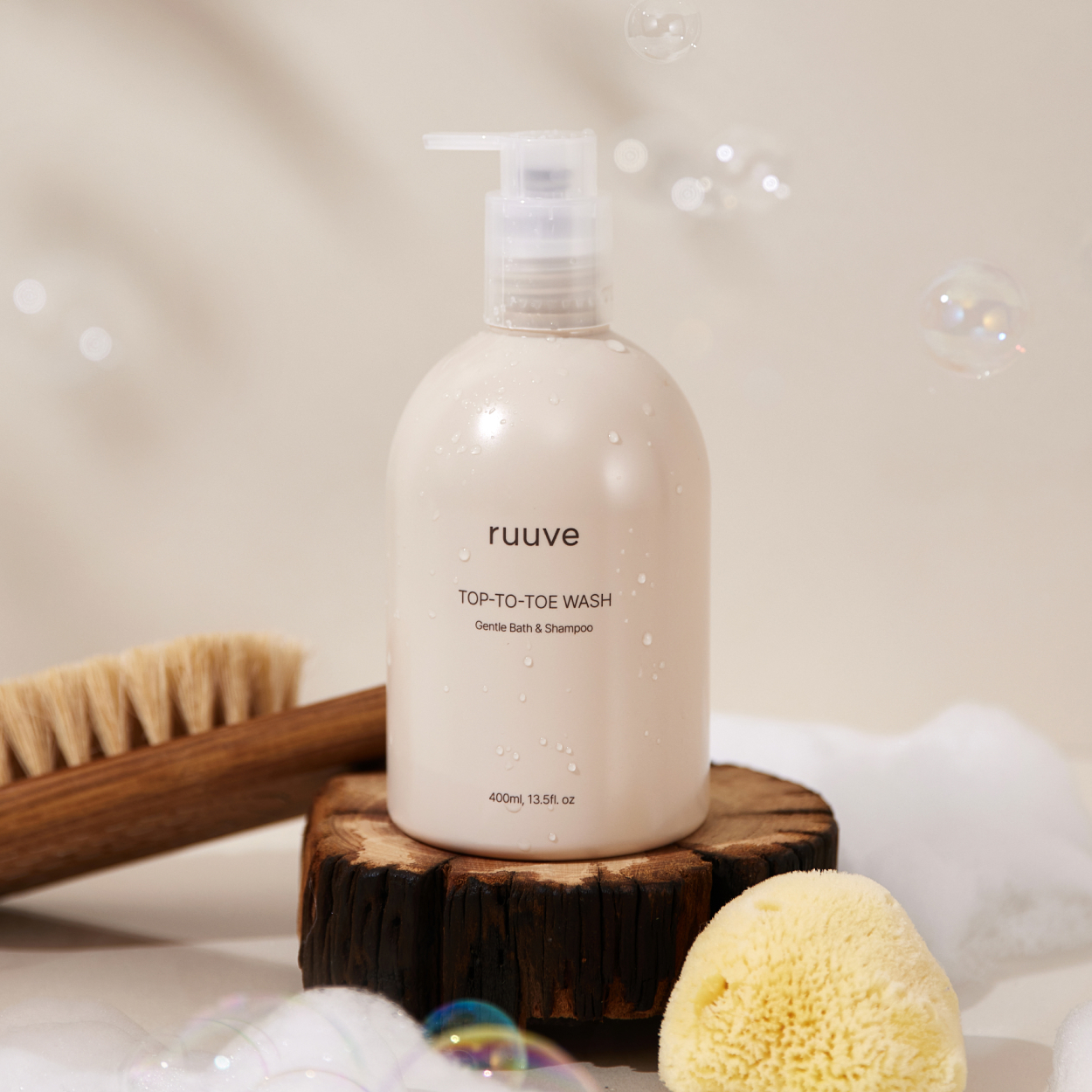 러베 아기바디워시 신생아 올인원 바스 히알루론 탑투토 워시 400ml - 상세 이미지 2