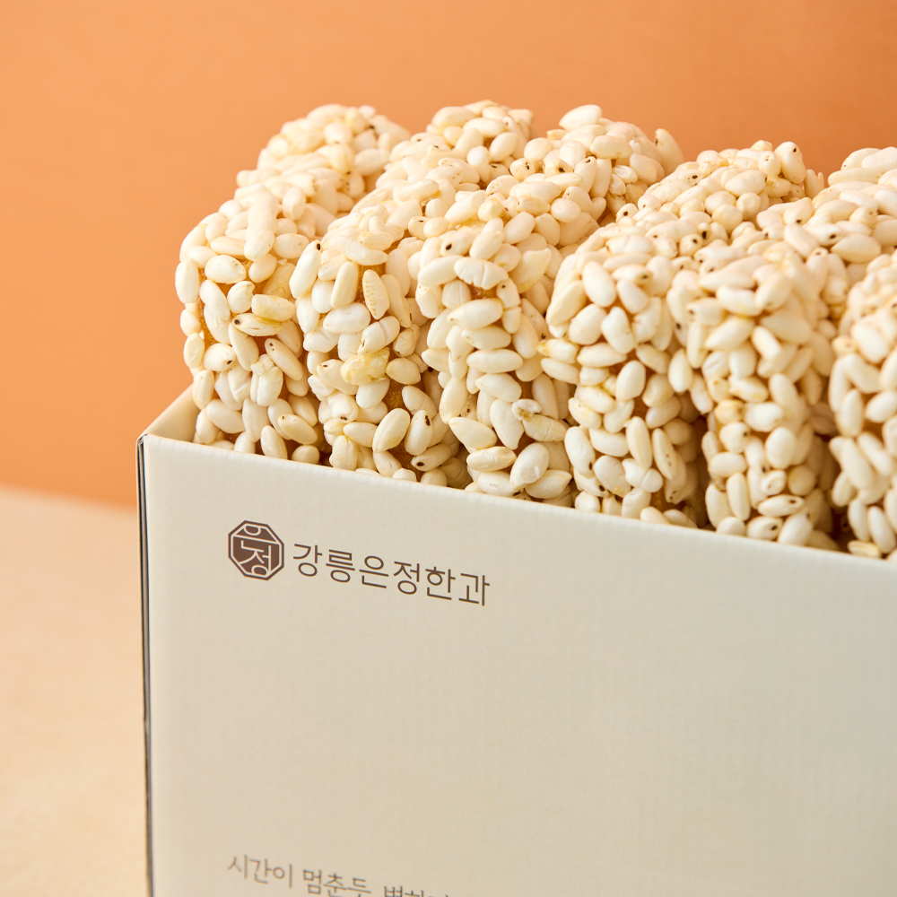 강릉한과 찹쌀/통밥한과 600g 과줄 과즐 수제 유과 전통 답례품 - 상세 이미지 4