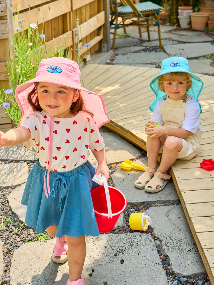 [따블리에] 키즈 와이드 유아 플랩캡 유아썬햇