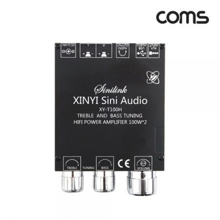 IH646 Coms HiFi블루투스오디오앰프2채널소형100W+100WTREBLEBASS북쉘프스피커전용