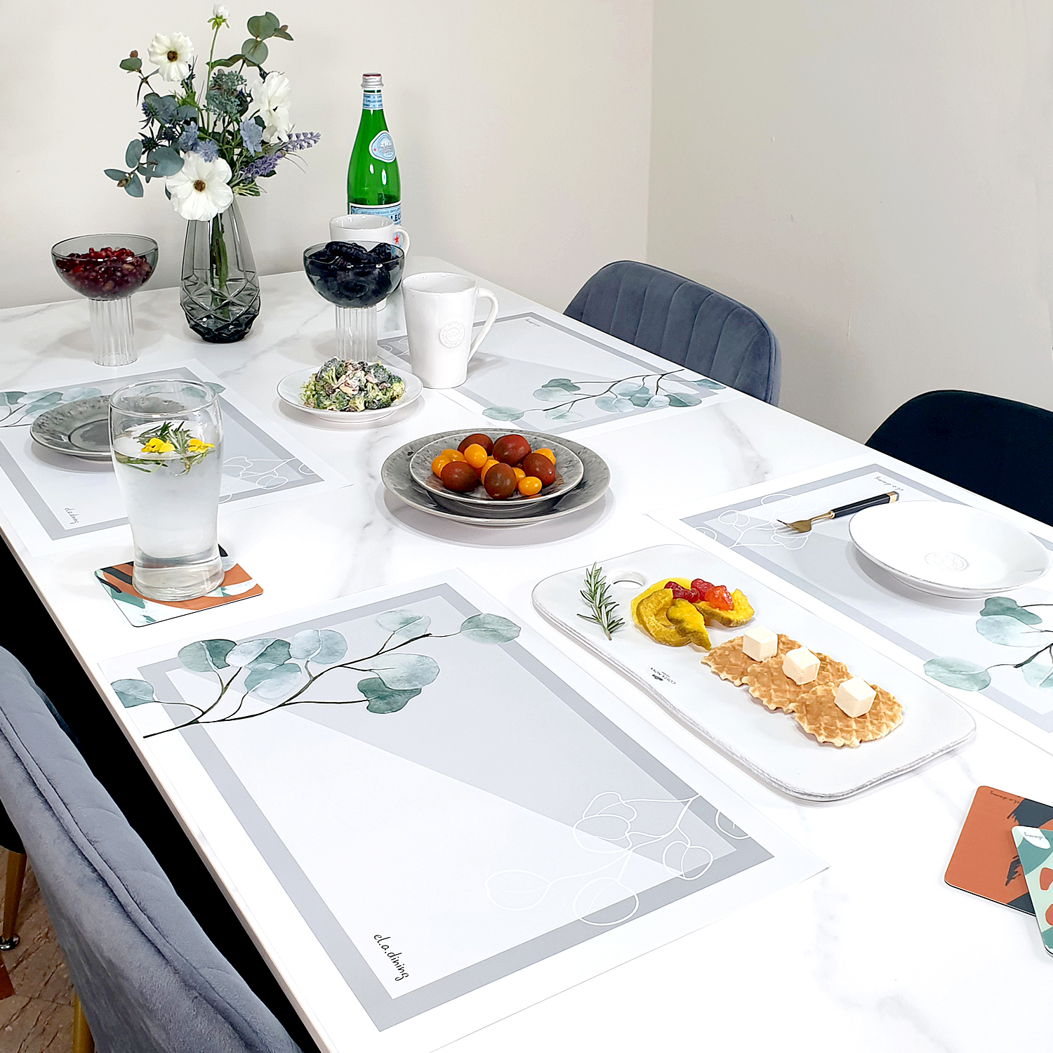 일회용 종이 테이블 식탁매트 10P 세트 뉴그린리프 엘라다이닝