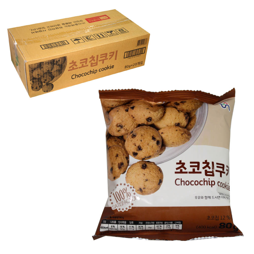 신흥제과 초코칩쿠키 80g x 20개입 : 주식회사 세븐스타몰