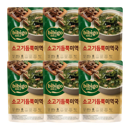 CJ 비비고 소고기듬뿍미역국 460g x 6 코스트코