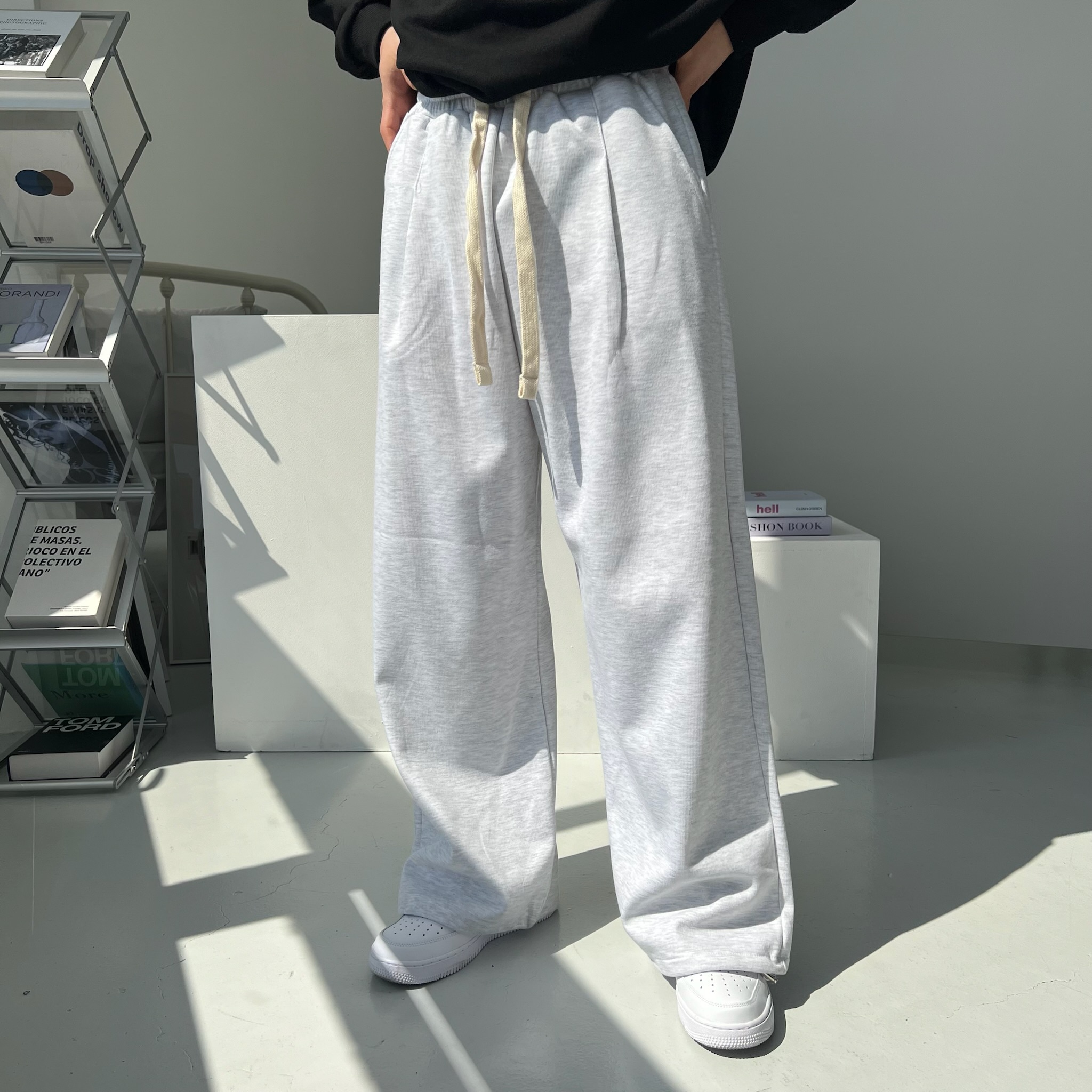 원턱와이드팬츠 남자와이드트레이닝팬츠 - 상세 이미지 4