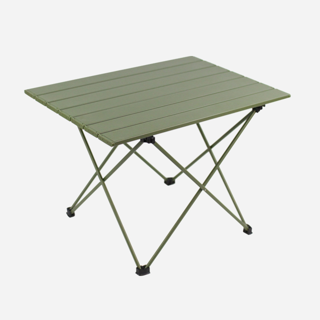 KOOLMAN 쿨맨 캠핑테이블 알루미늄 경량 접이식 ver2 L, 올리브그린