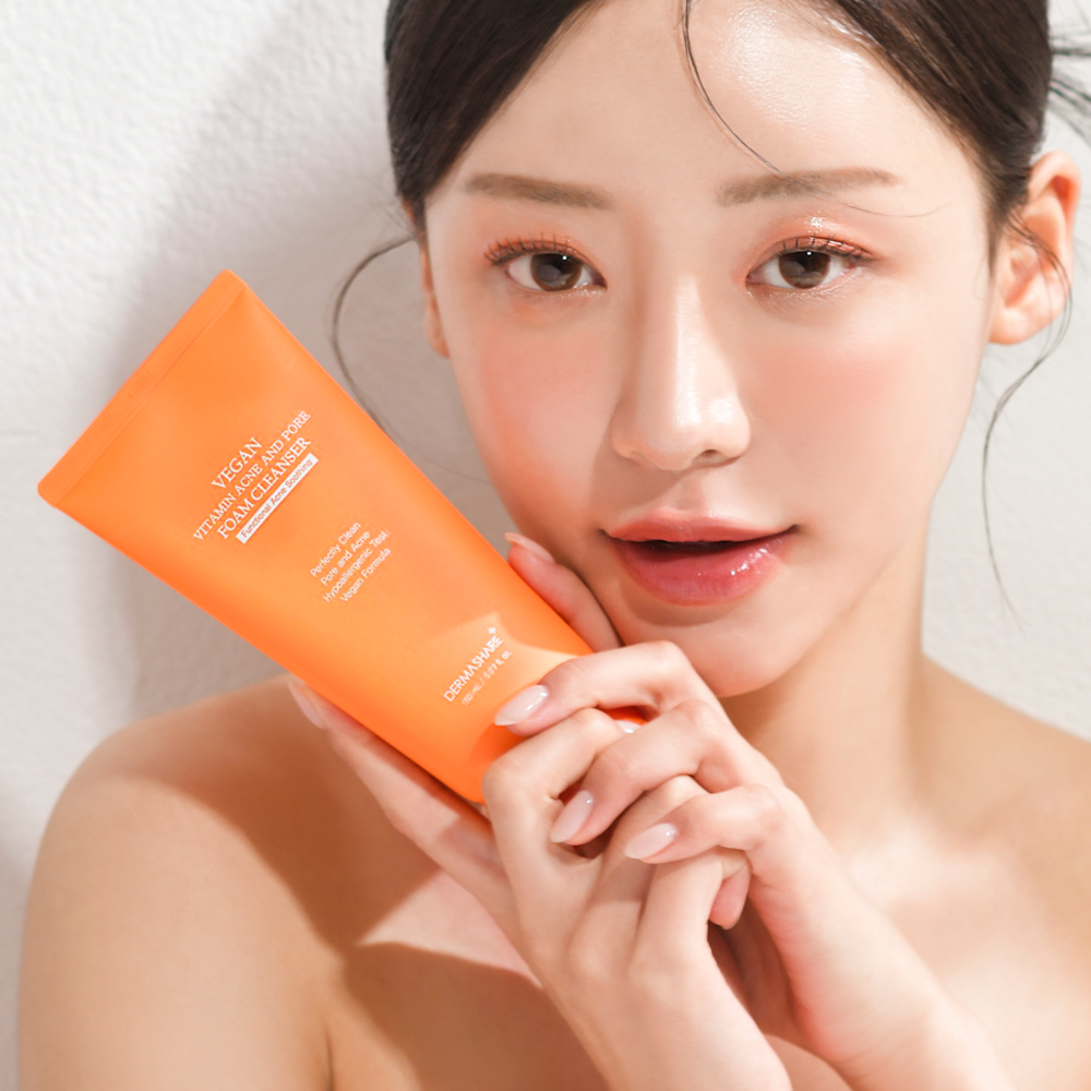 [1+1]더마쉐어 비건 비타민 여드름 아크네 앤 포어 저자극 폼 클렌저 150ml 2개 - 상세 이미지 4