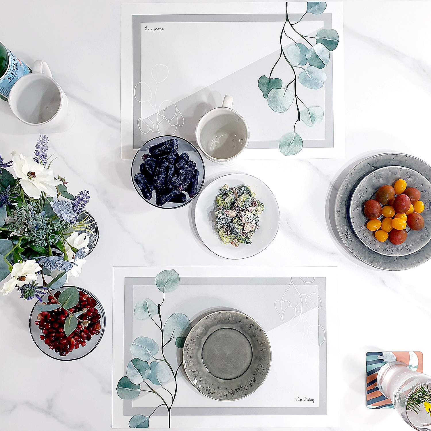 일회용 종이 테이블 식탁매트 10P 세트 뉴그린리프 엘라다이닝