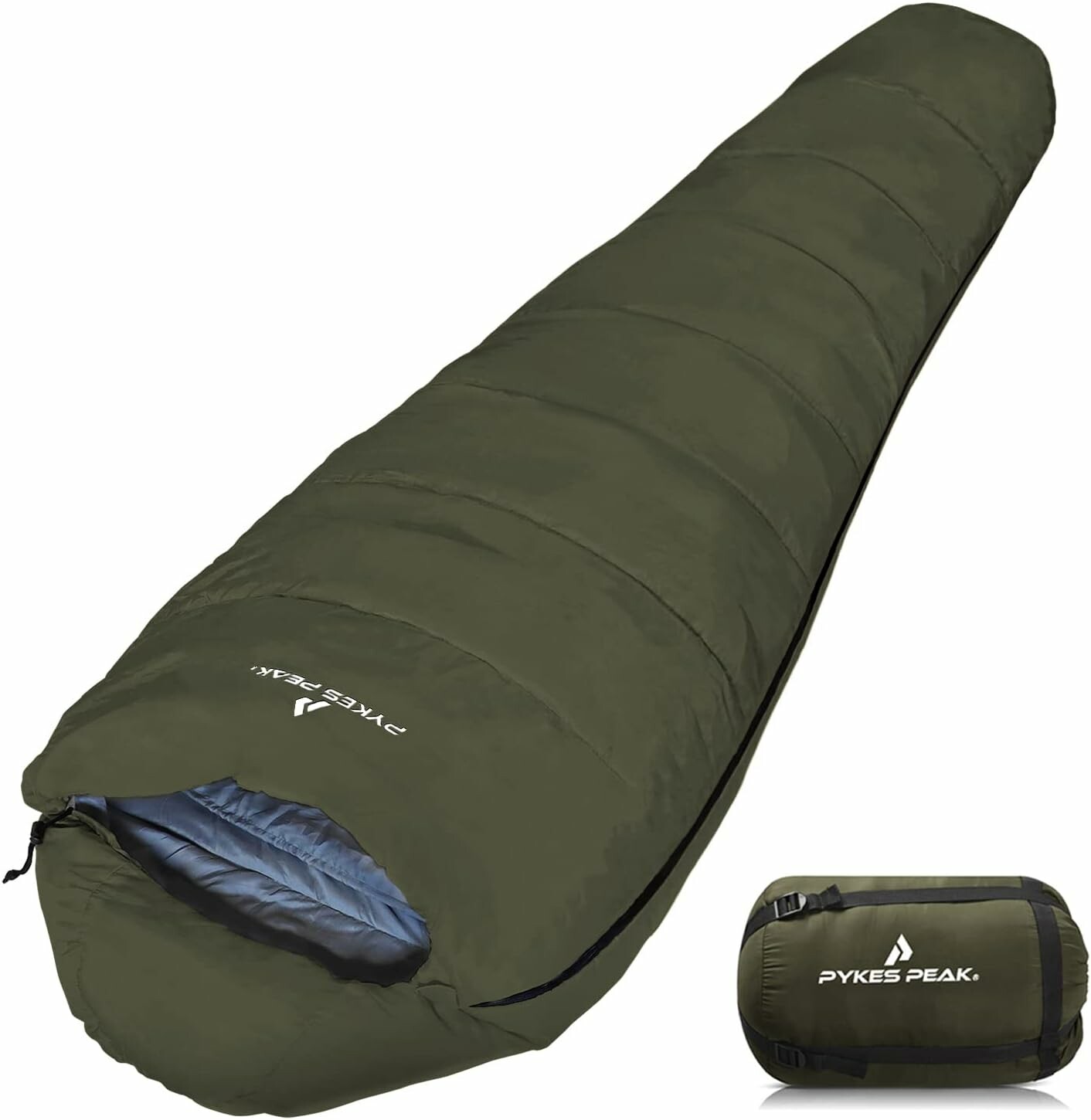 캠핑이불 머미형 여름침낭 1800g PYKES PEAK 일본 경량 침낭